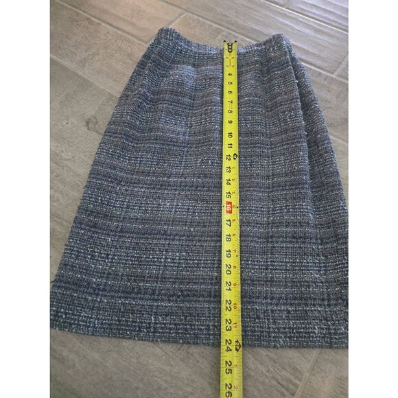 Women's Vintage E.R. Gerard for Renlyn Tweed Double Breasted Skirt Suit Set Blue - Picture 9 of 10